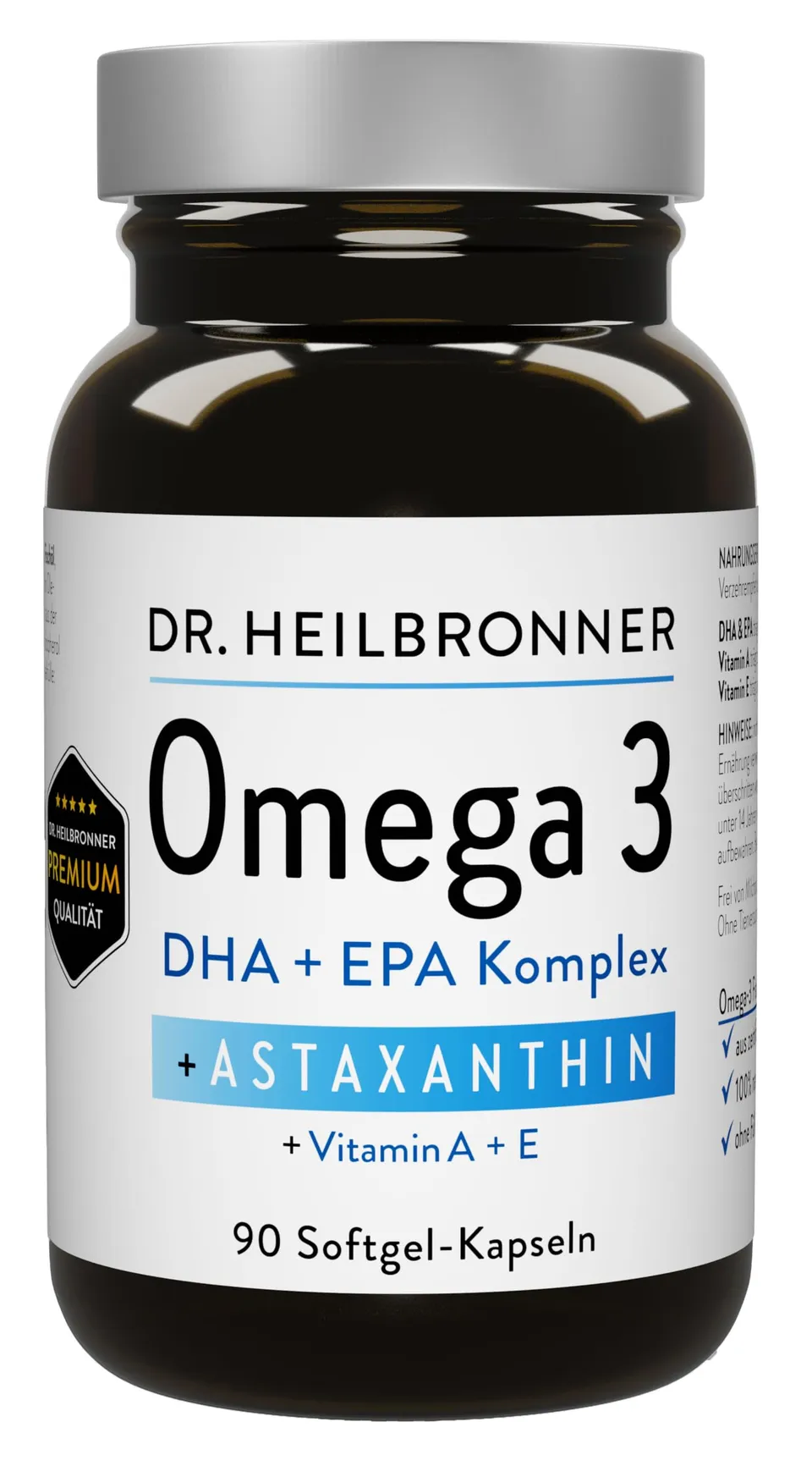 Dr. Heilbronner Omega 3 Astaxanthin Kapseln 90 Stk 4 mg