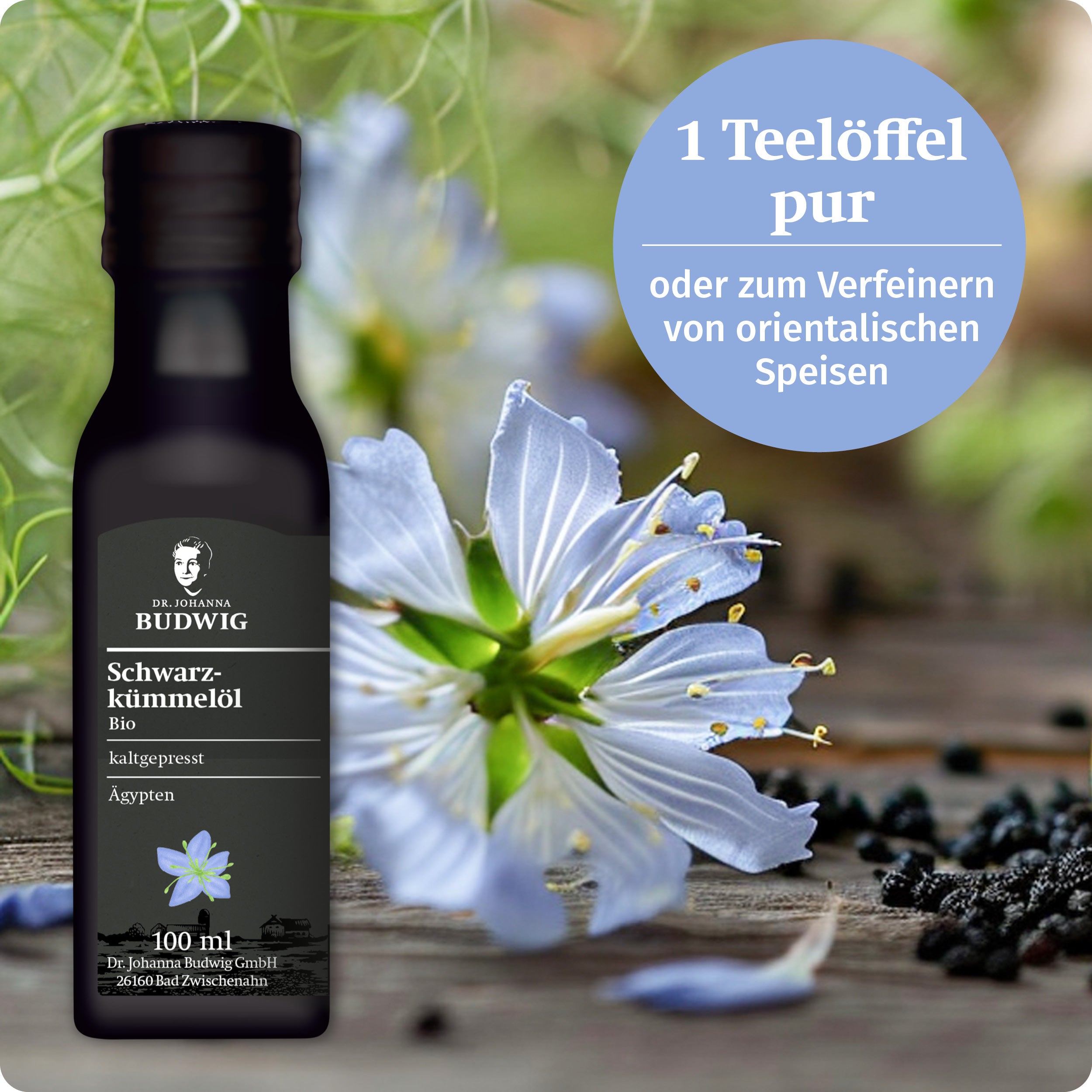 Dr. Johanna Budwig Schwarzkümmelöl Vorratspack Öl 4x100 ml