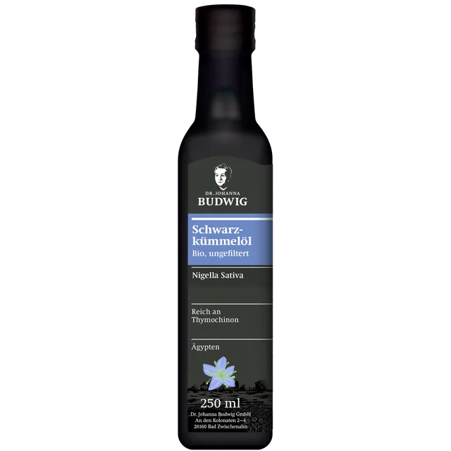 Dr. Johanna Budwig Schwarzkümmelöl ungefiltert 250 ml Bio