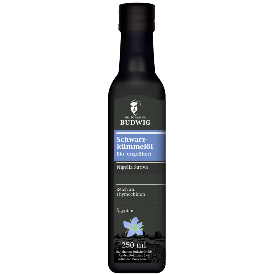 Dr. Johanna Budwig Schwarzkümmelöl ungefiltert 250 ml Bio