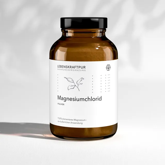 LebenskraftPur Magnesiumchlorid Pulver Nahrungsergänzung 11,8%