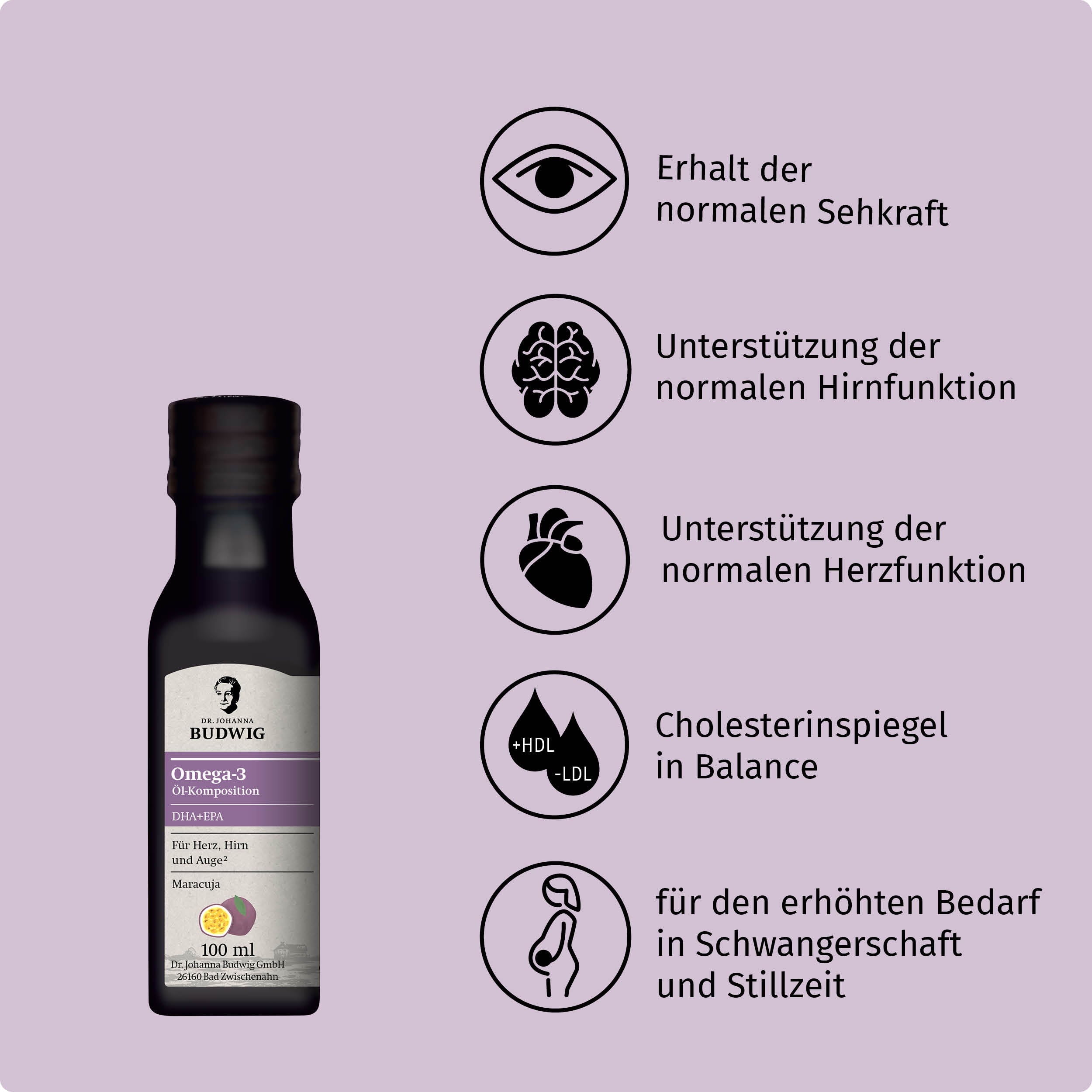 Dr. Budwig DHA+EPA-Minis Probierpaket 3x100 ml Öle