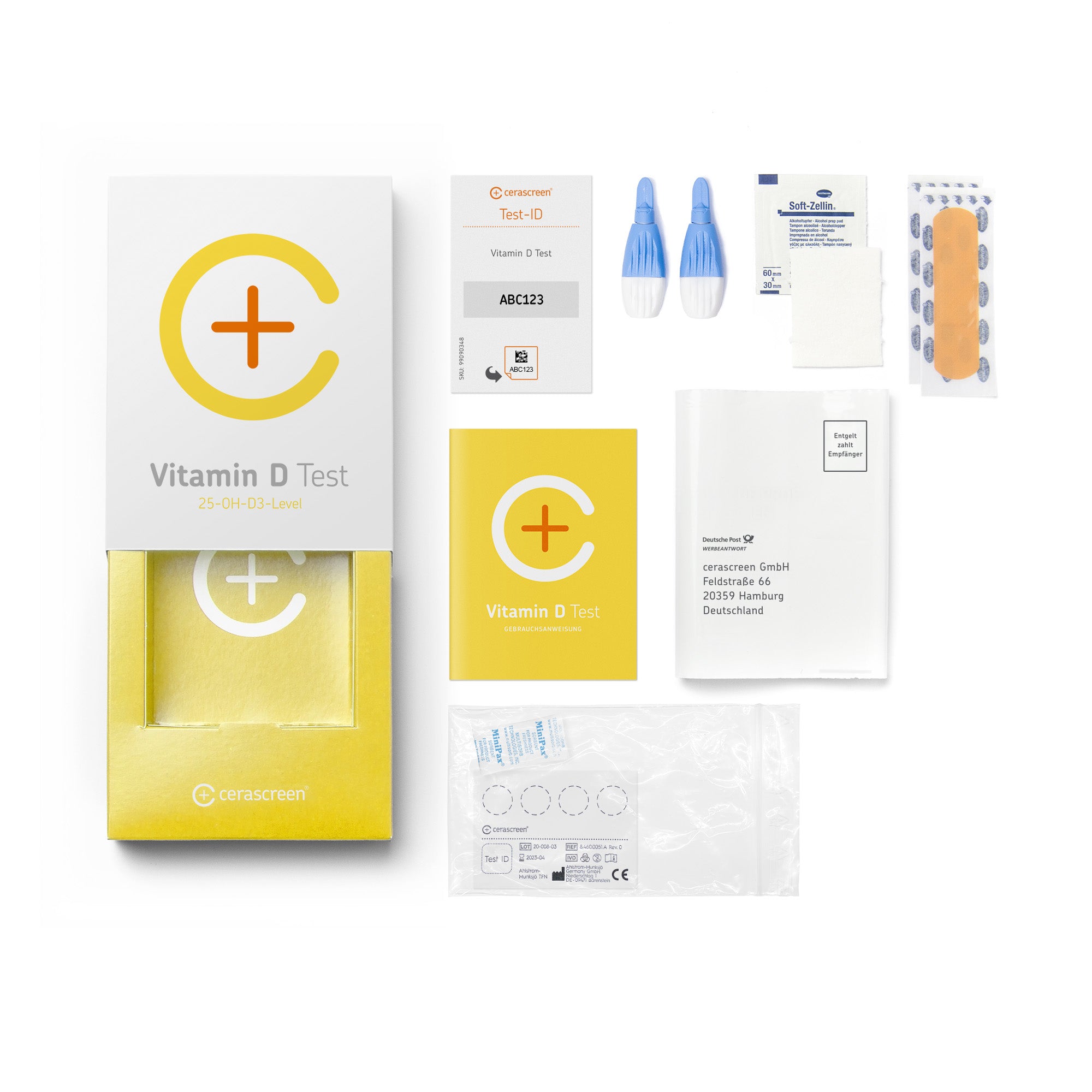 cerascreen Vitamin D Test Heimtest Jahres-Abo Laboranalyse