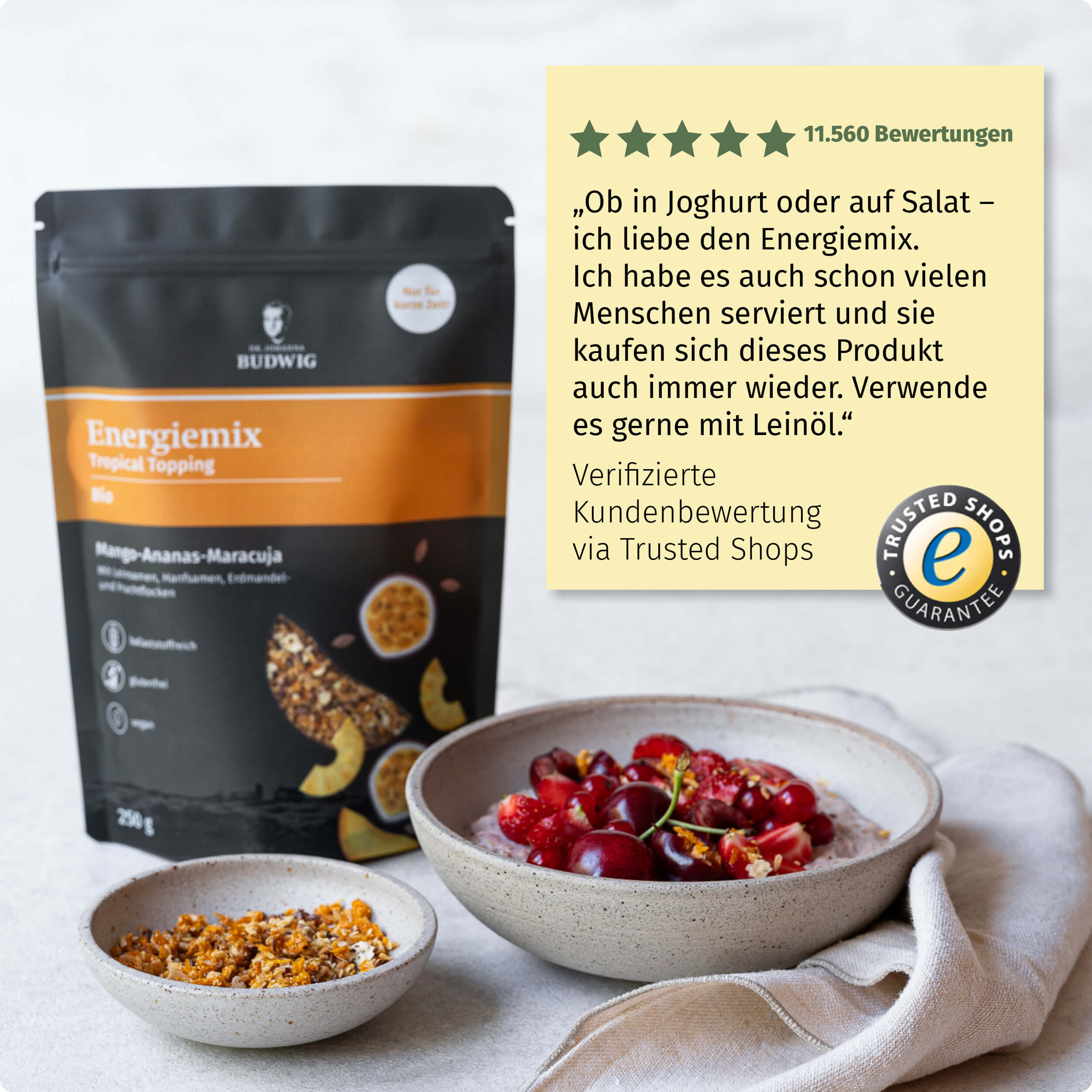 Dr. Budwig Leinsamen Energiemix Tropical 250 g bio