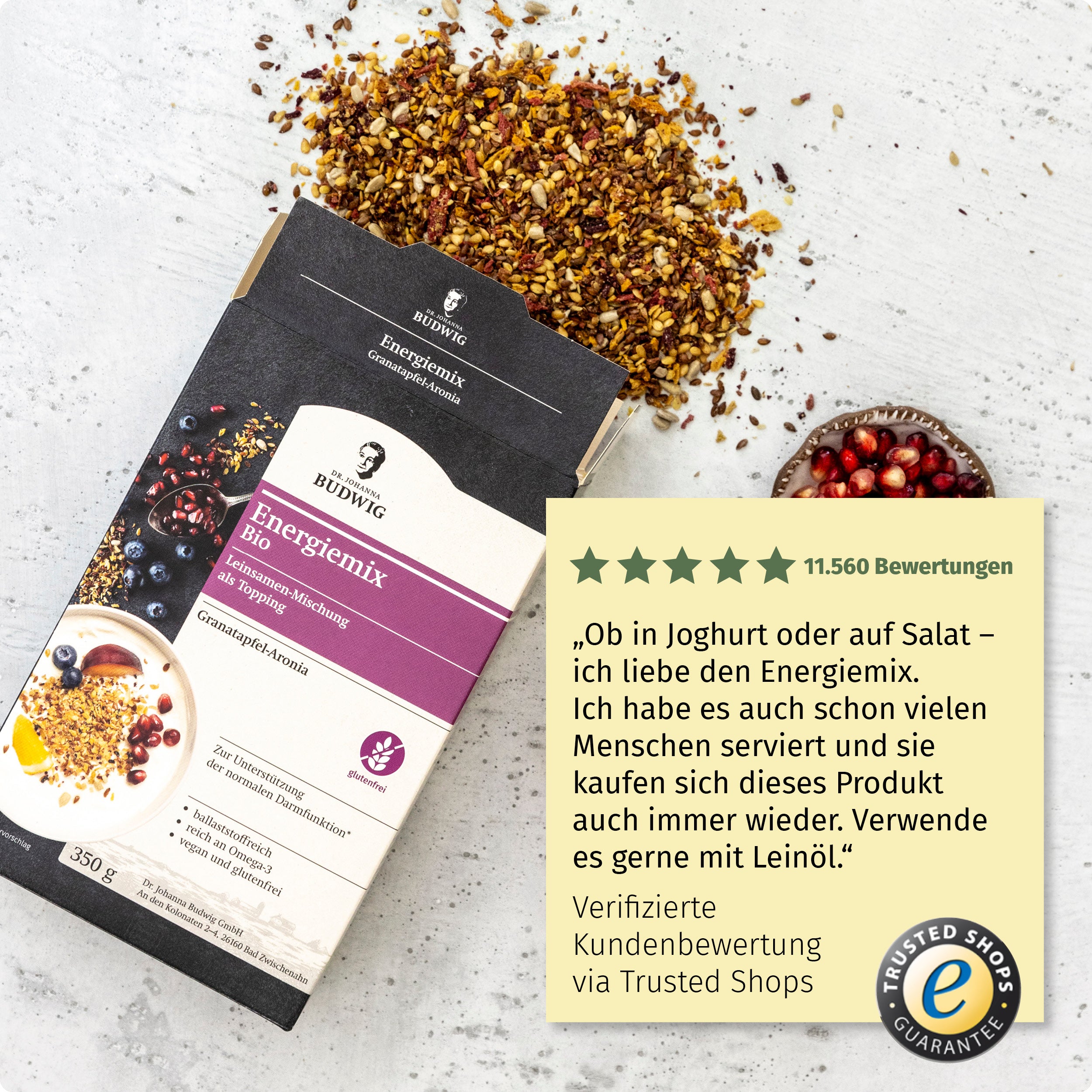 Dr. Johanna Budwig Energiemix Granatapfel-Aronia 350 g