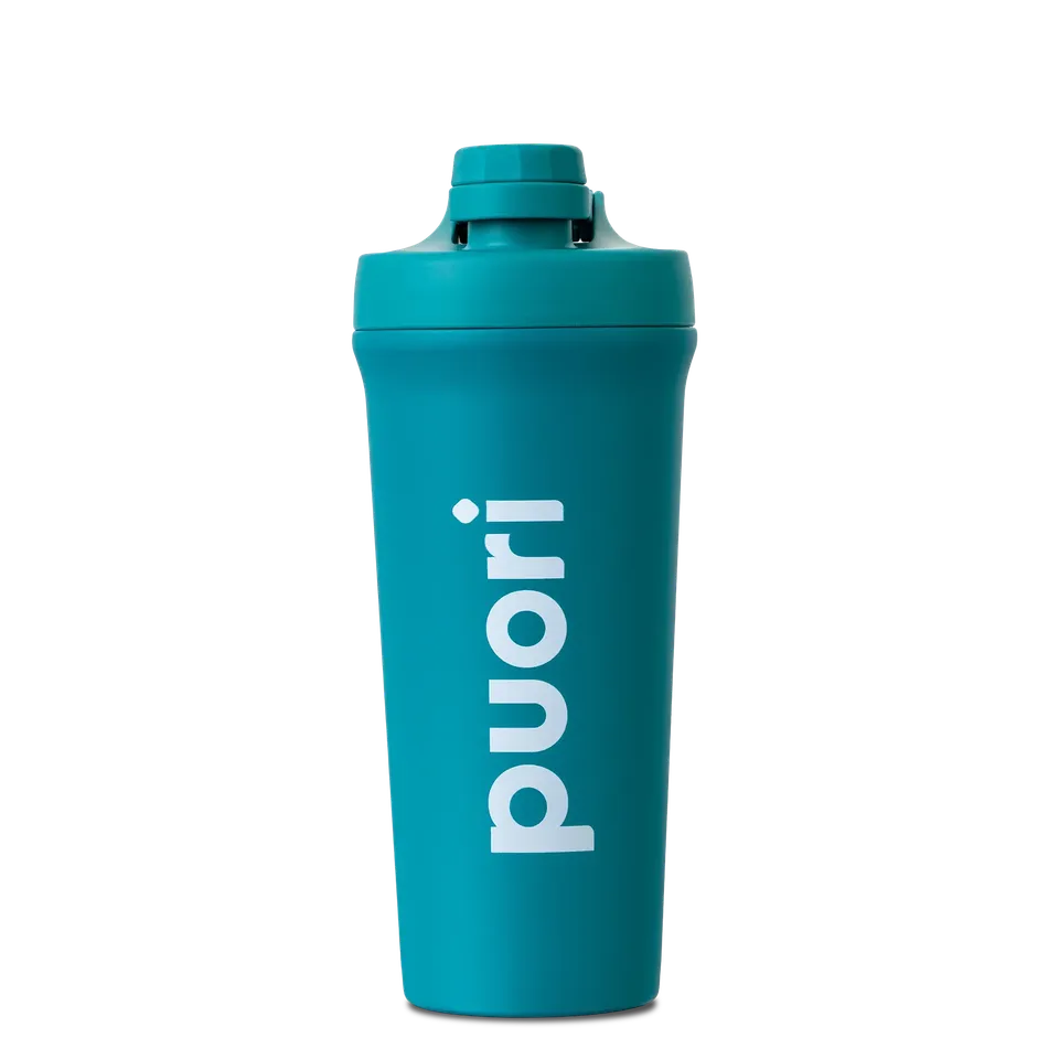 Puori Protein Powder Shaker Bottle Edelstahl 750 ml