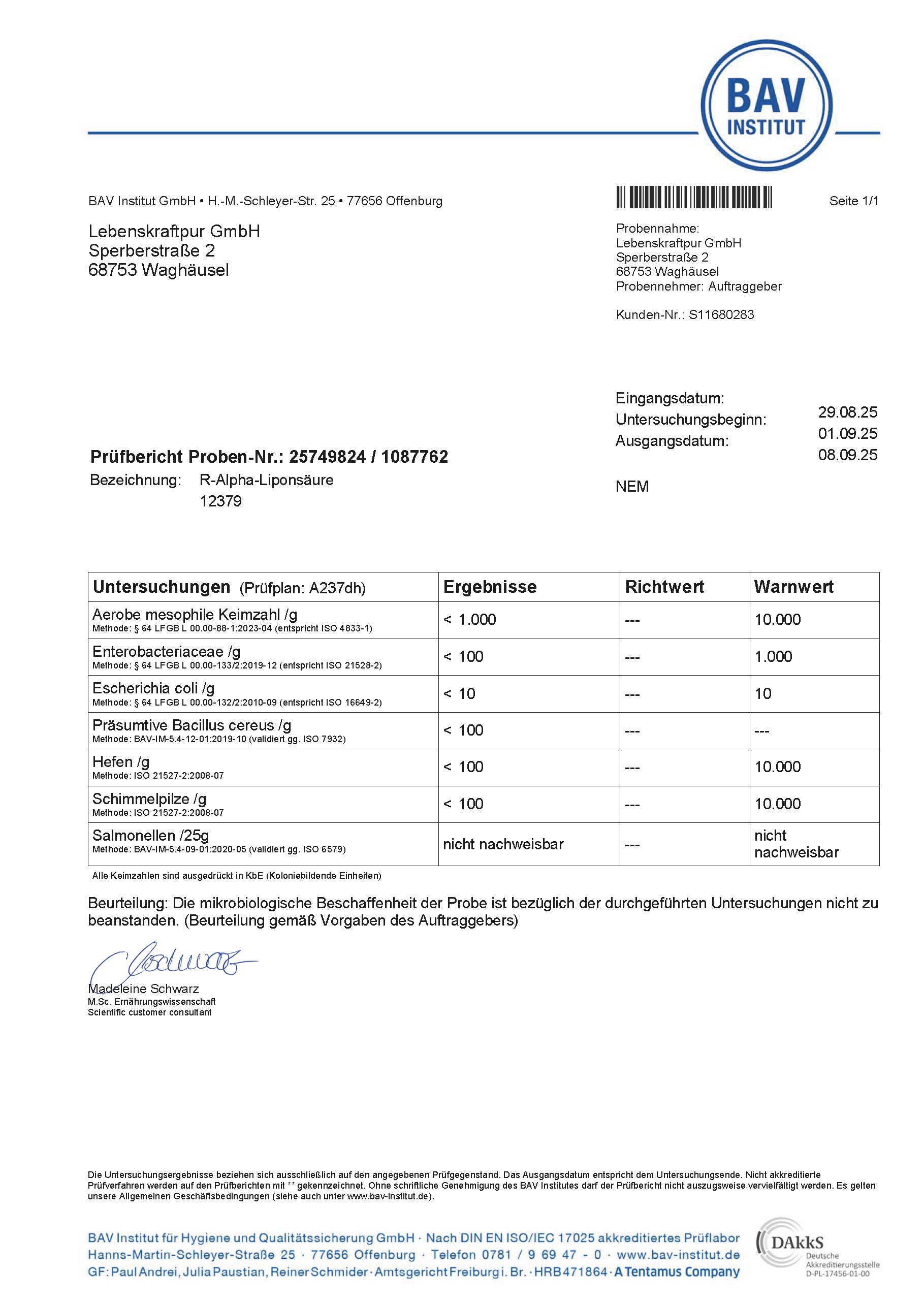 LebenskraftPur R-Alpha-Liponsäure Plus Liposomal Tropfen