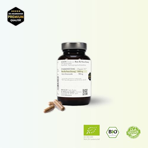 Dr. Heilbronner Vitalstoffe Bio Panax Ginseng Kapseln 60 Stk hochdosiert