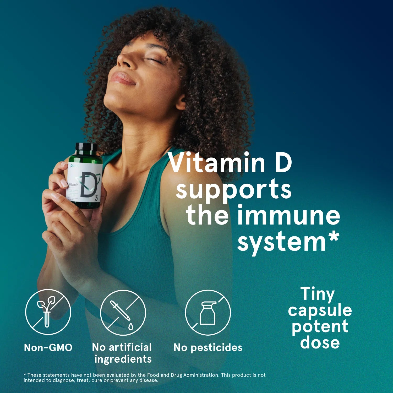Puori D3 Vitamin D3 Kapseln 2500 IU Immunsystem
