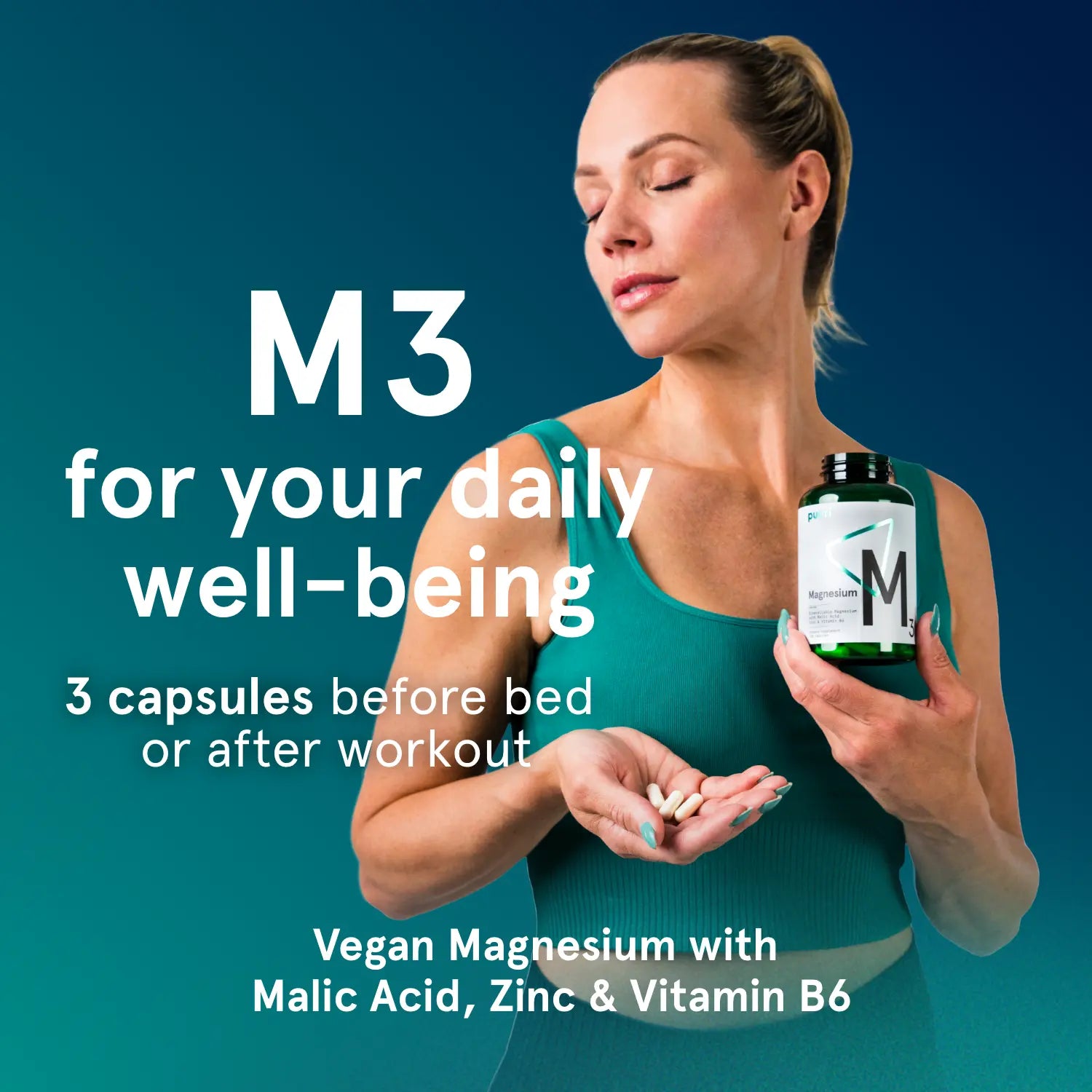 Puori M3 Magnesium Komplex Kapseln 120 Stück vegan