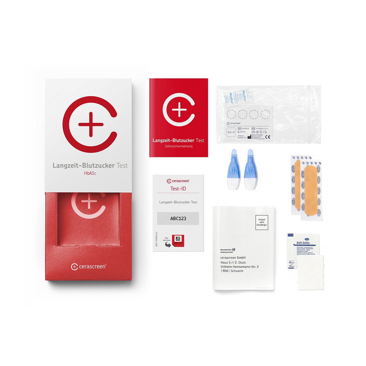 cerascreen Vital Testkits Langzeit-Blutzucker Test HbA1c Bluttest
