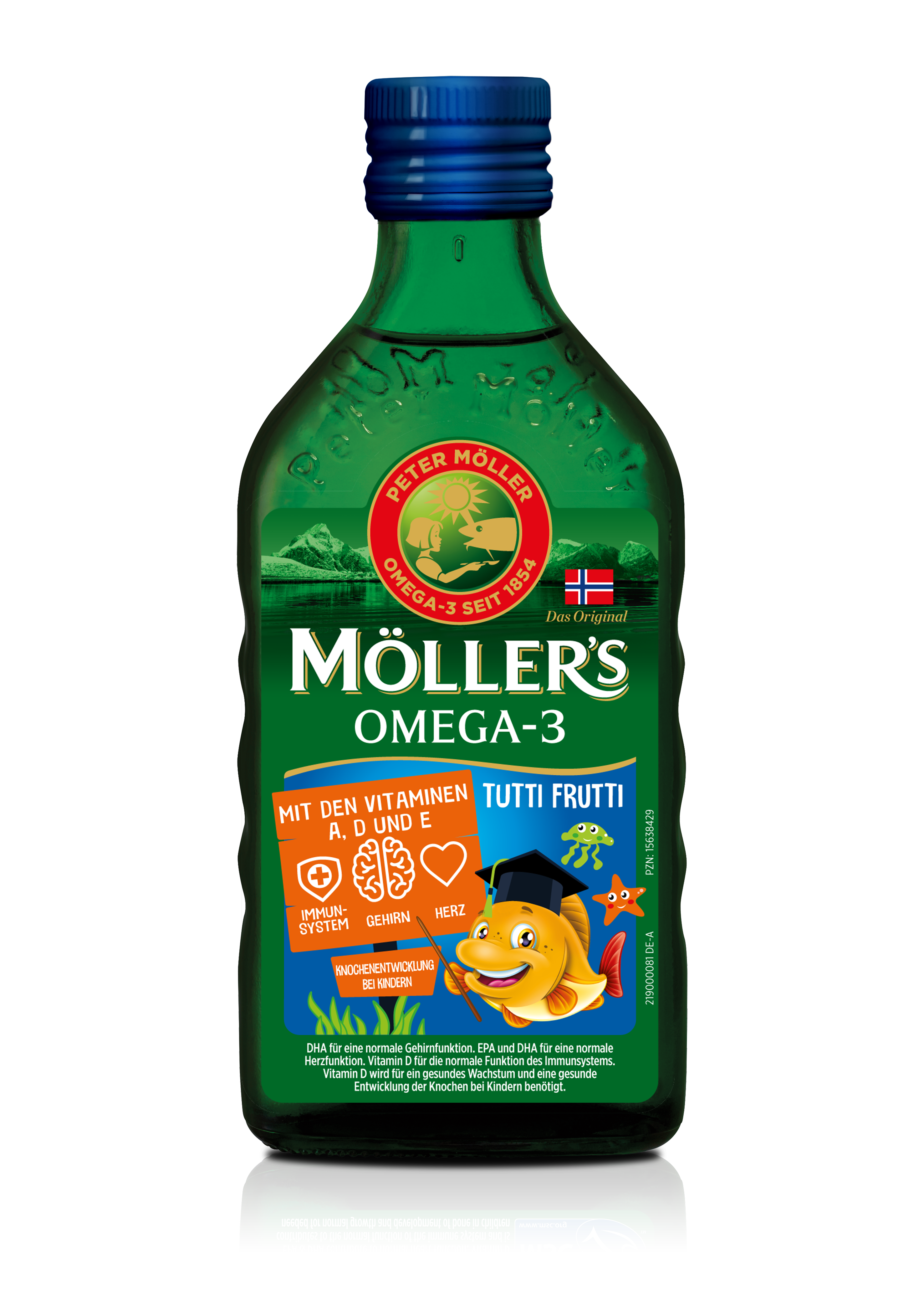Möller's Cod Liver Oil Lebertran Frucht mit Vitamin A D E