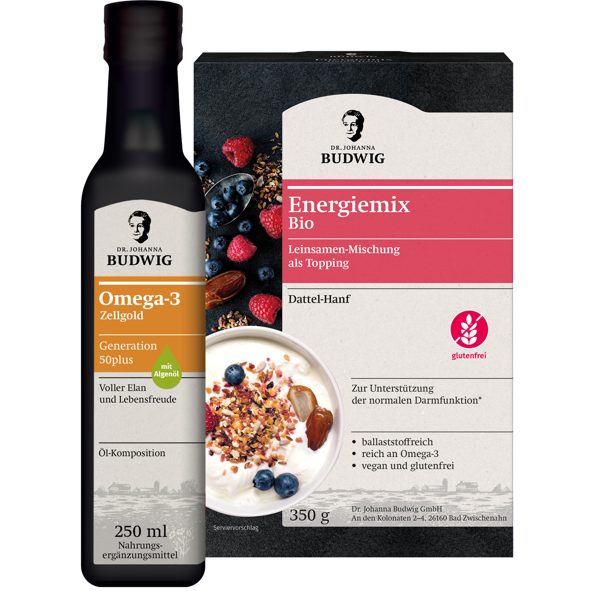 Dr. Johanna Budwig Kennenlern-Paket 50plus Öl Porridge Set