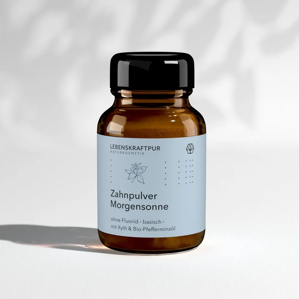 LebenskraftPur Zahnpulver Morgensonne Pfefferminze fluoridfrei