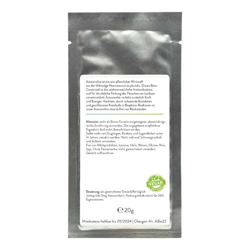 Dr. Heilbronner BIO-Astaxanthin PUR Pulver 20 g bio vegan