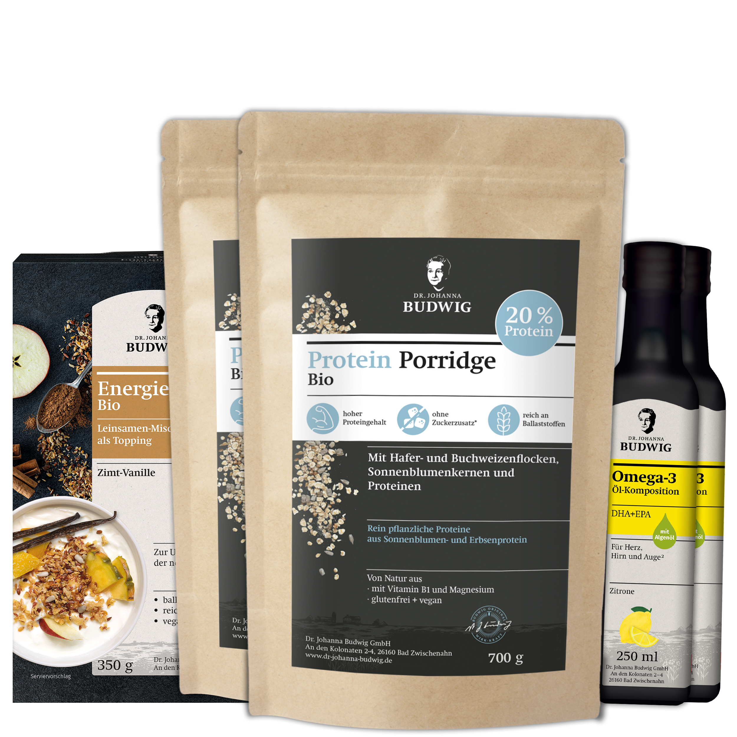 Dr. Budwig Protein Porridge Paket XL vegan glutenfrei