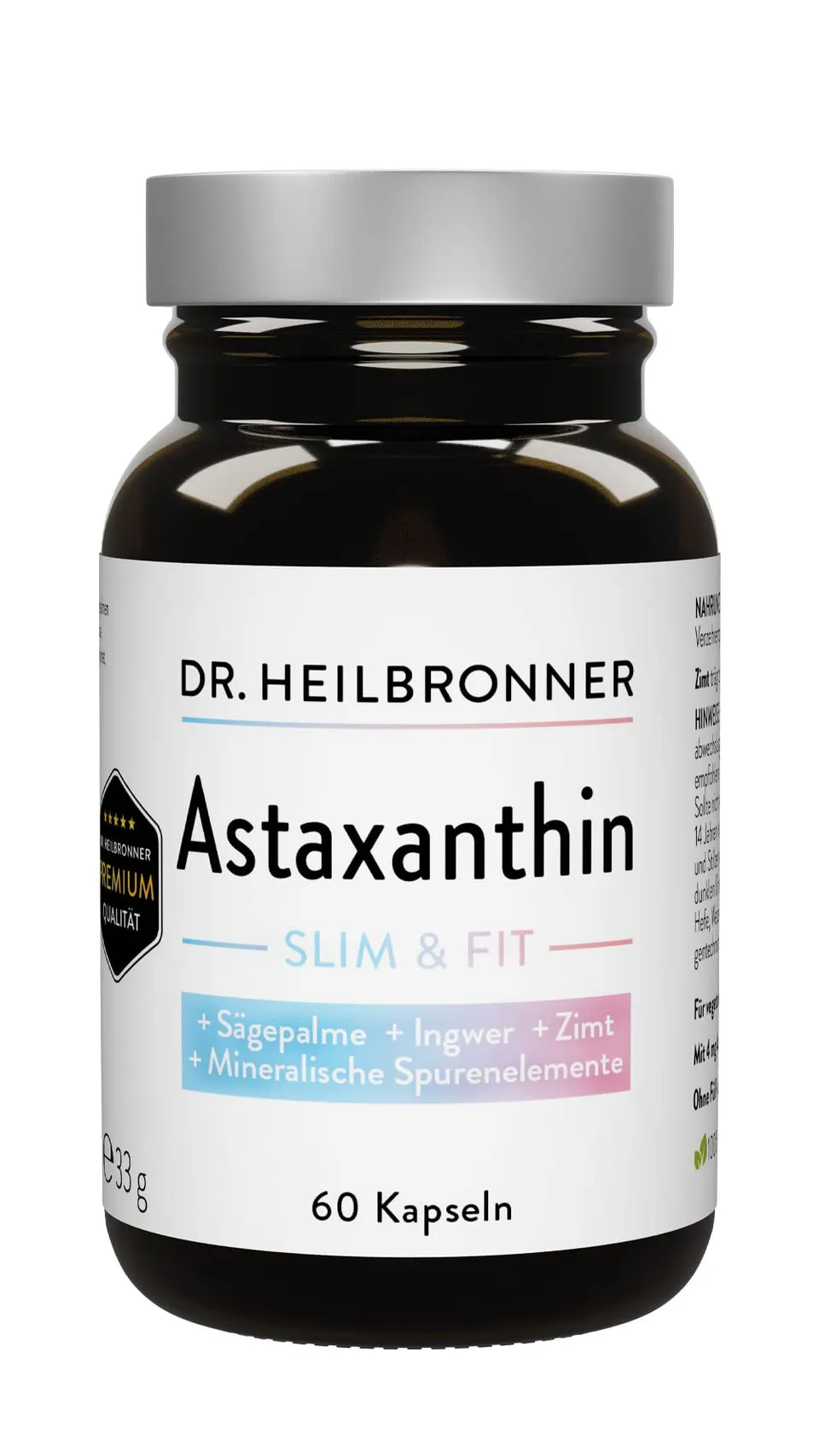 Dr. Heilbronner Astaxanthin SLIM & FIT Kapseln 60 vegan