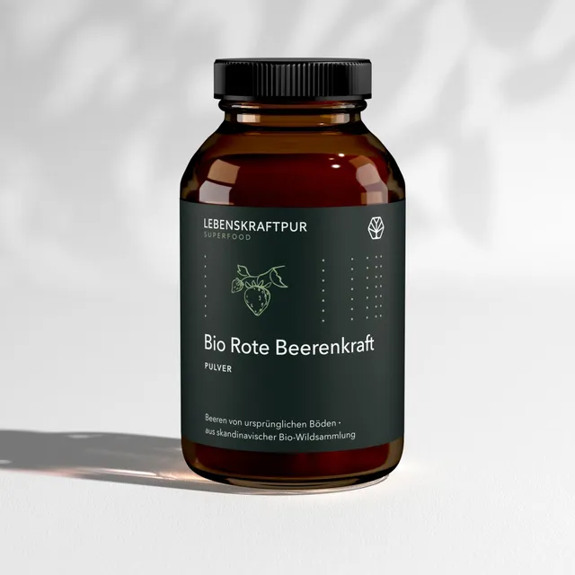 LebenskraftPur Superfood Bio Rote Beerenkraft Pulver Beerenmix