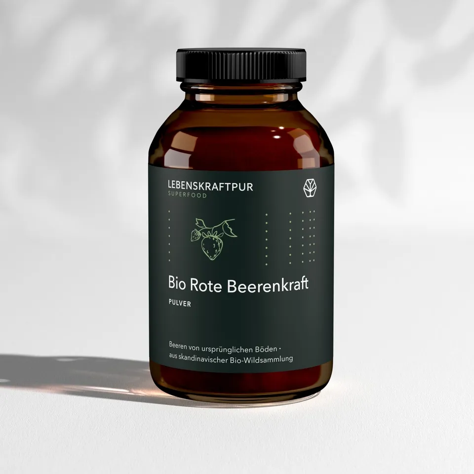 LebenskraftPur Superfood Bio Rote Beerenkraft Pulver Beerenmix