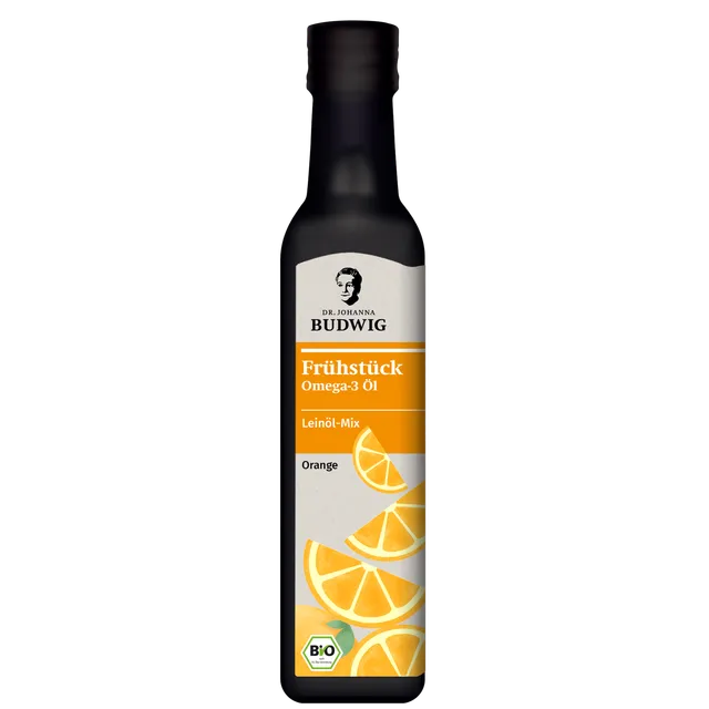 Dr. Johanna Budwig Omega-3 Frühstücksöl Orange Leinöl Bio
