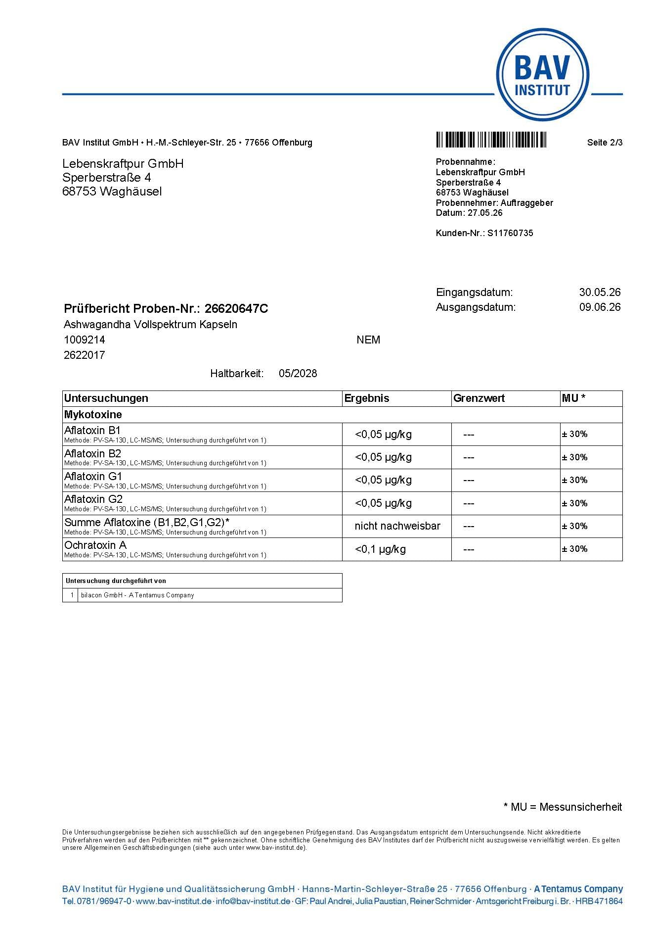 LebenskraftPur Ashwagandha Vollspektrum-Extrakt Kapseln vegan
