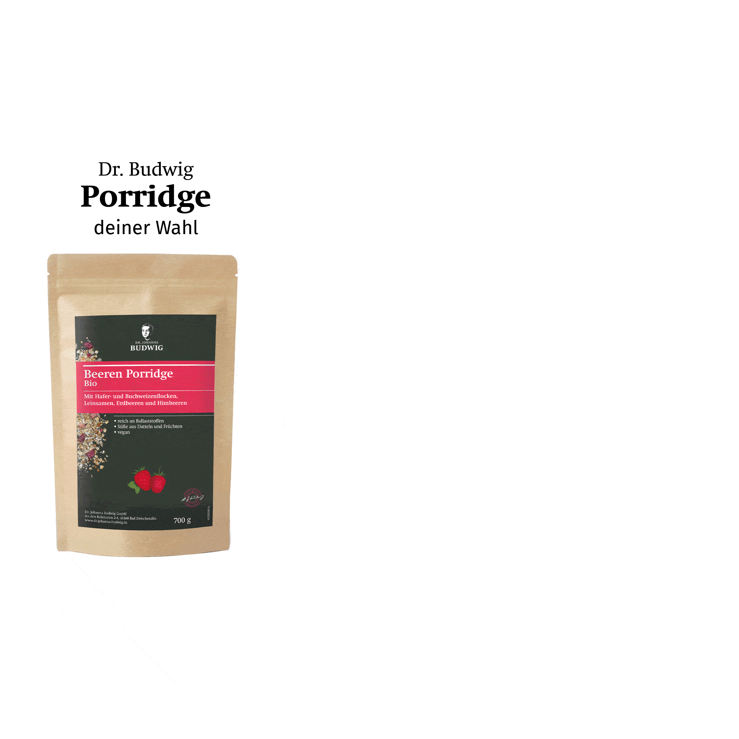 Dr. Johanna Budwig Porridge Starter Paket Vorteilspaket vegan
