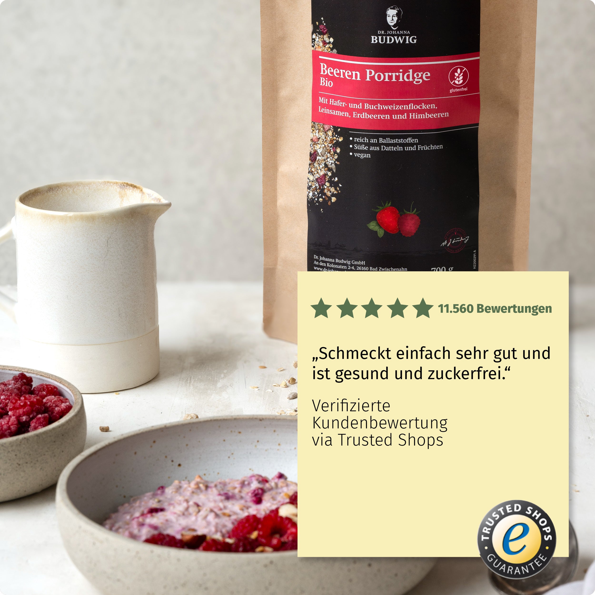 Dr. Johanna Budwig Beeren Porridge Porridge 700 g glutenfrei