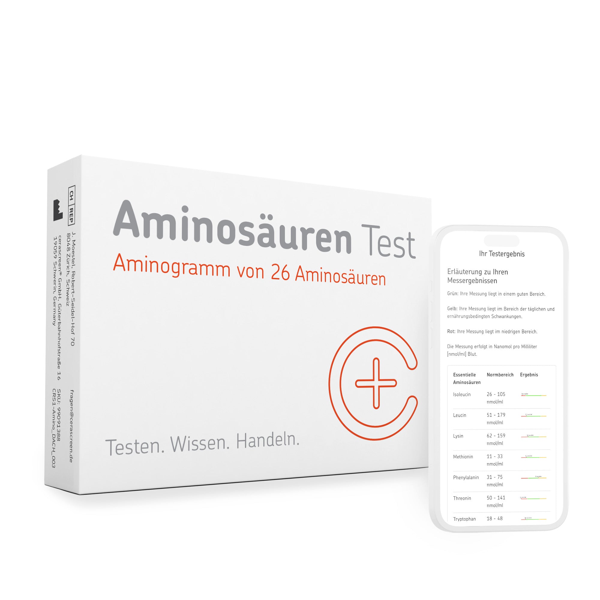 cerascreen Vital Aminosäuren Bluttest 21 Werte Einzelpackung