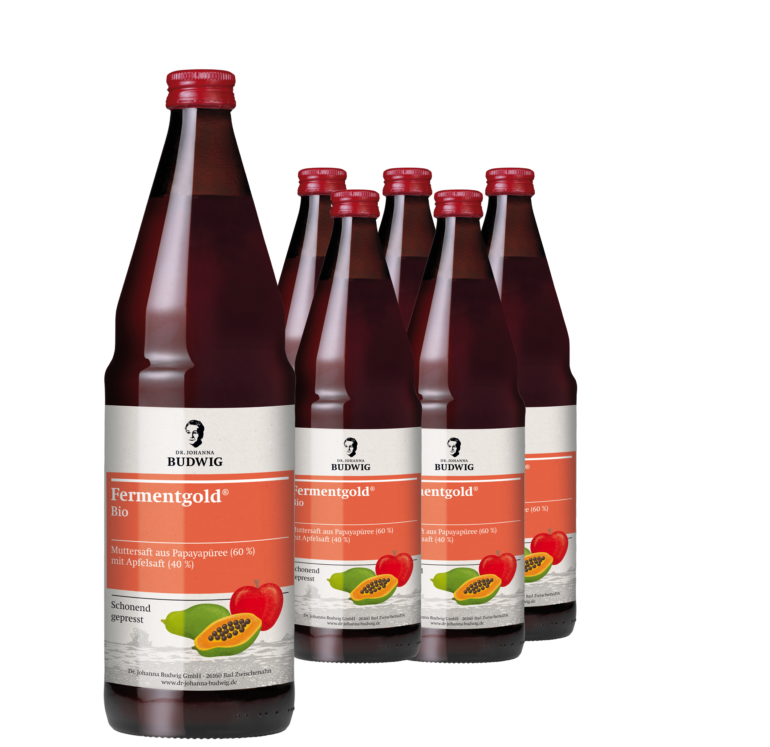 Dr. Johanna Budwig Fermentgold Pur 6er-Pack Direktsaft