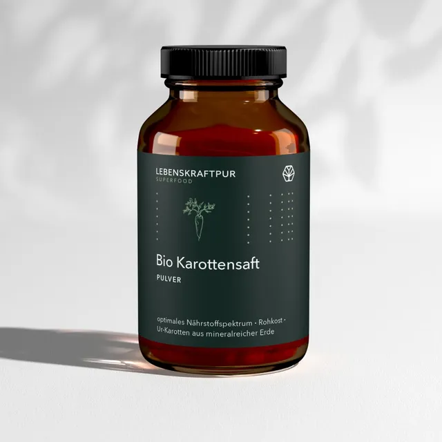 LebenskraftPur Bio Karottensaft Pulver Rohkost vegan Saft