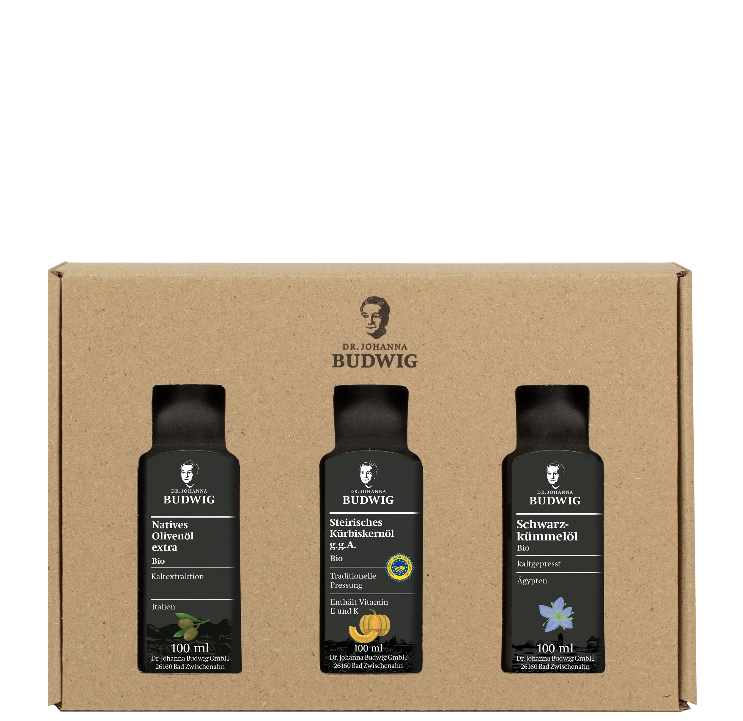 Dr. Johanna Budwig Vorteilspakete Pure Öle Probierpaket 3x100ml Bio