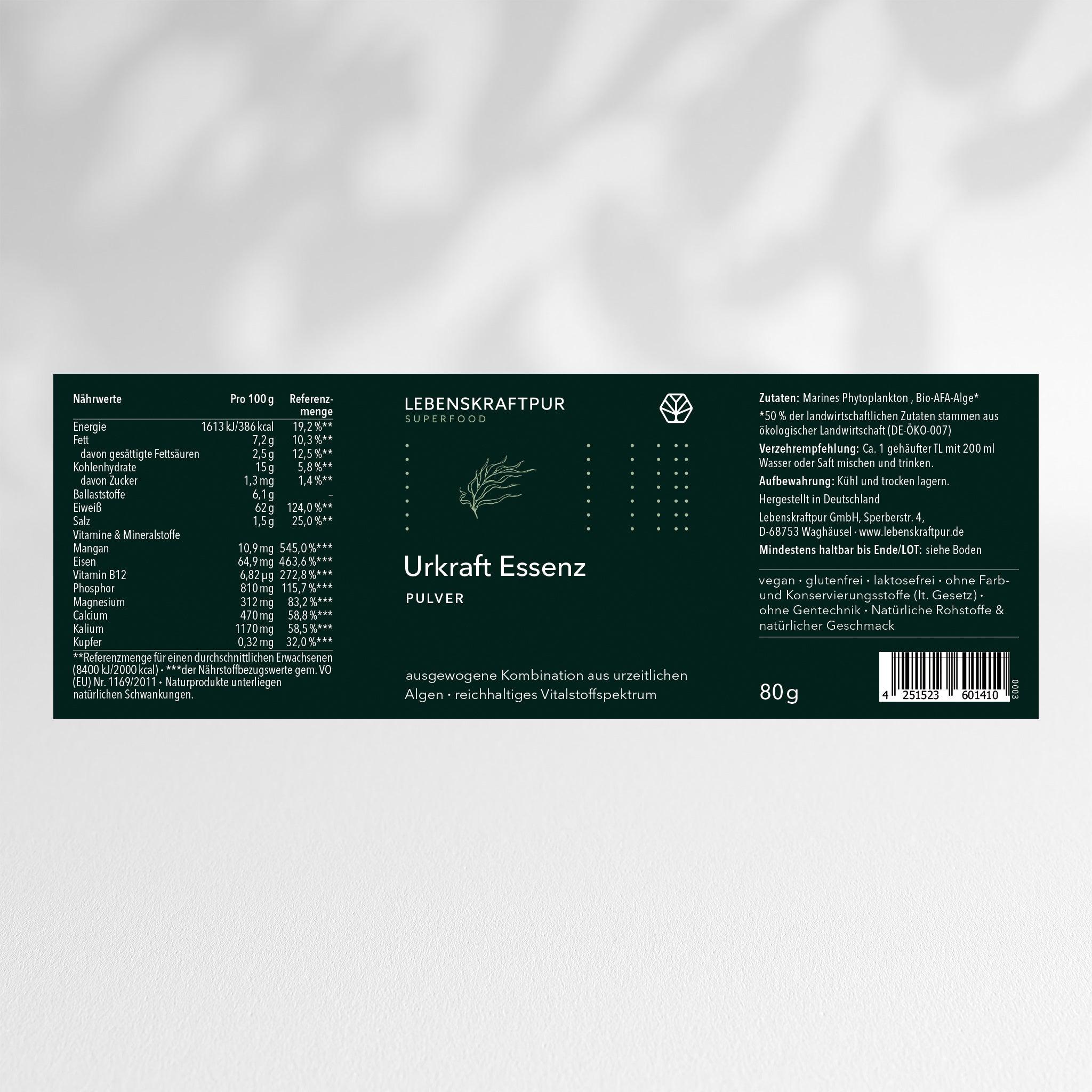 LebenskraftPur Superfood Urkraft Essenz Pulver vegan