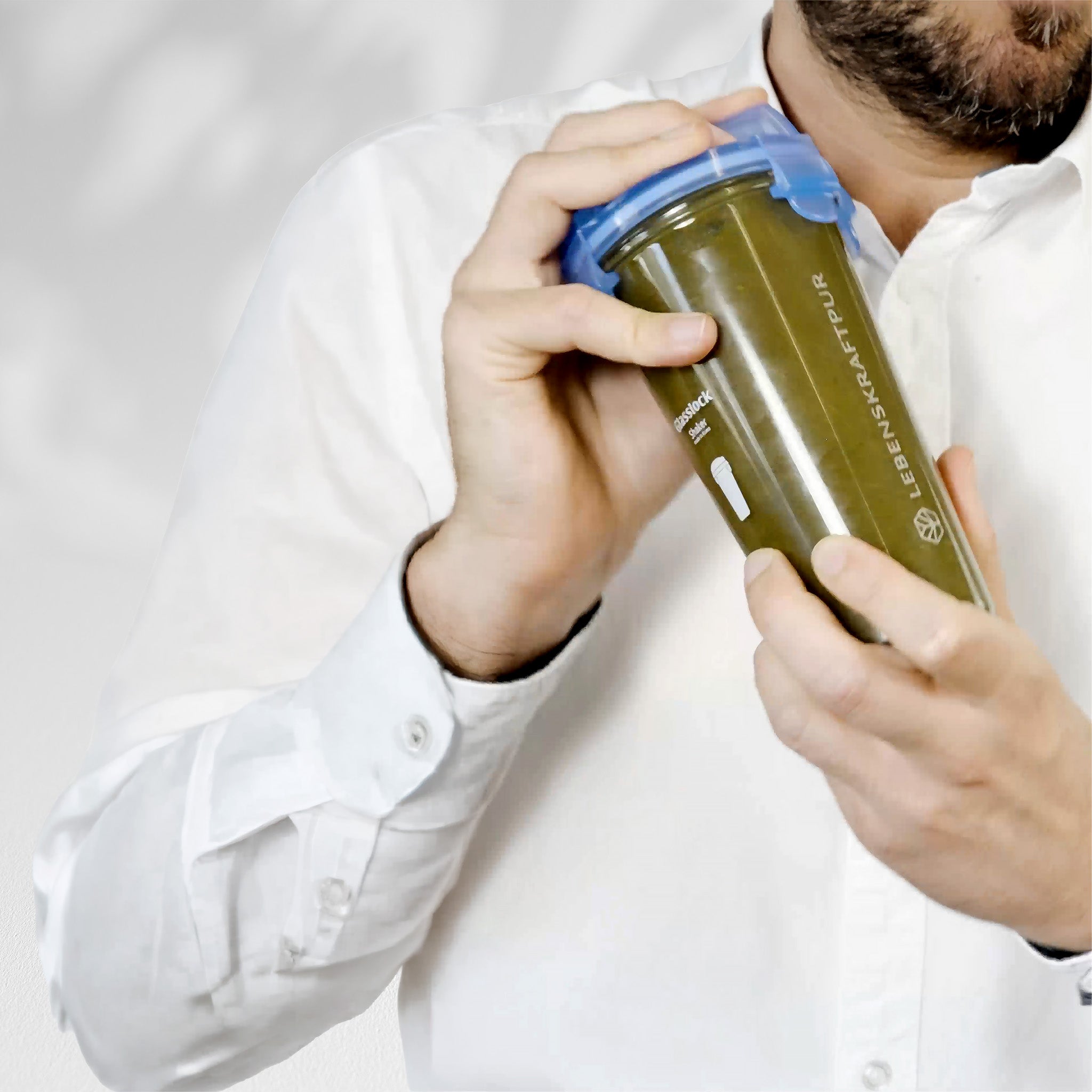 LebenskraftPur Zubehör Shaker Glas 400 ml mit Sieb