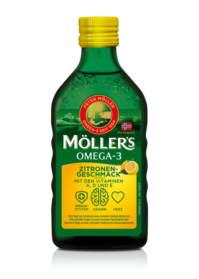Möller's Cod Liver Oil Lebertran Zitrone mit Vitamin D