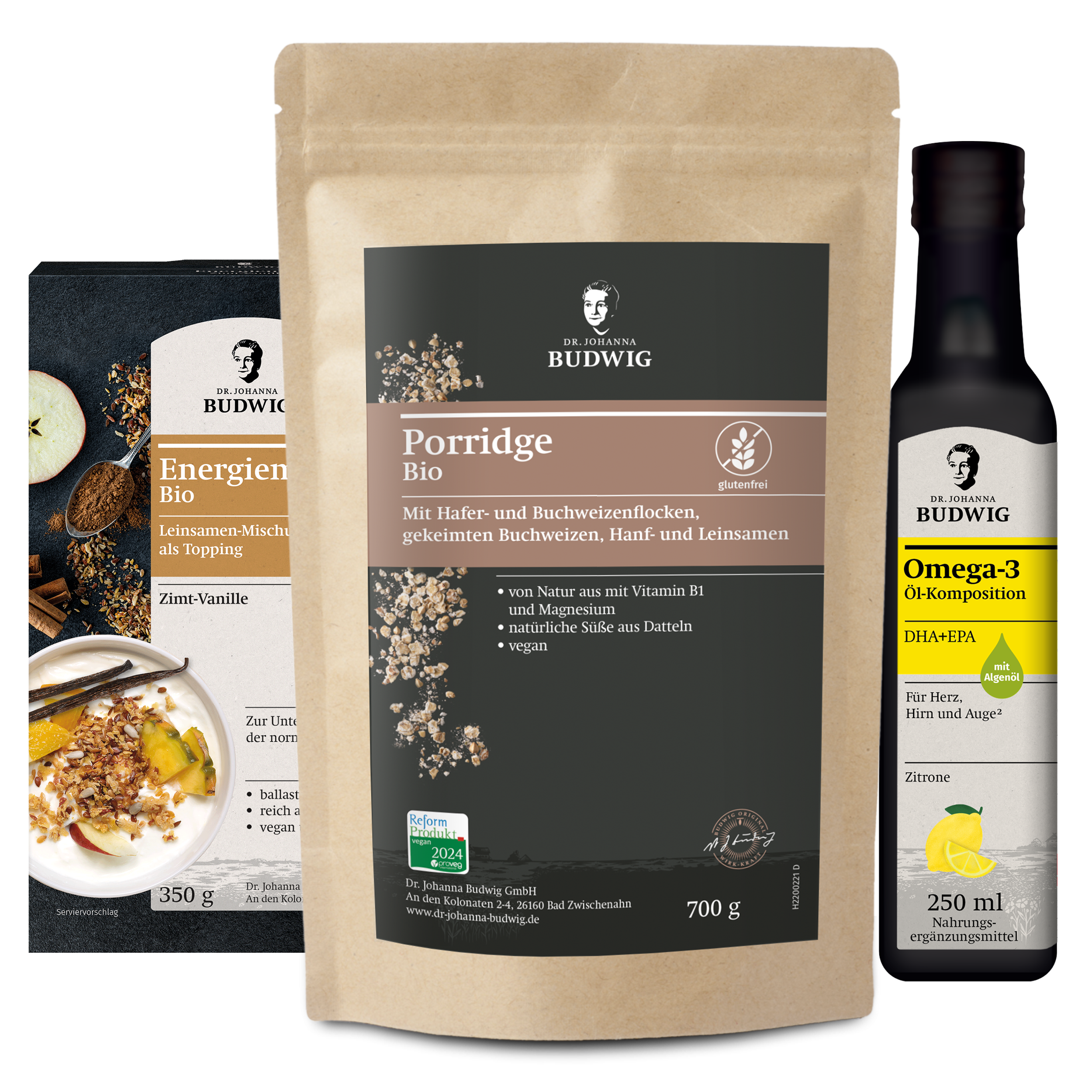 Dr. Johanna Budwig Kossis Frühstücks-Paket Porridge Omega-3