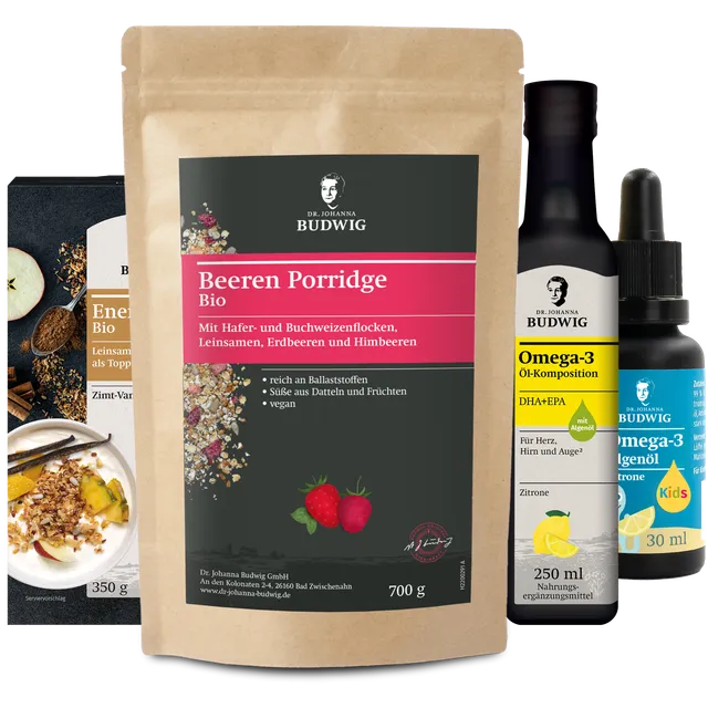 Dr. Johanna Budwig Jessis Family Paket Beeren Porridge Family-Set