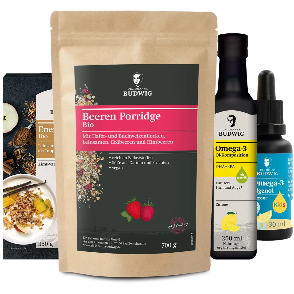 Dr. Johanna Budwig Jessis Family Paket Beeren Porridge Family-Set
