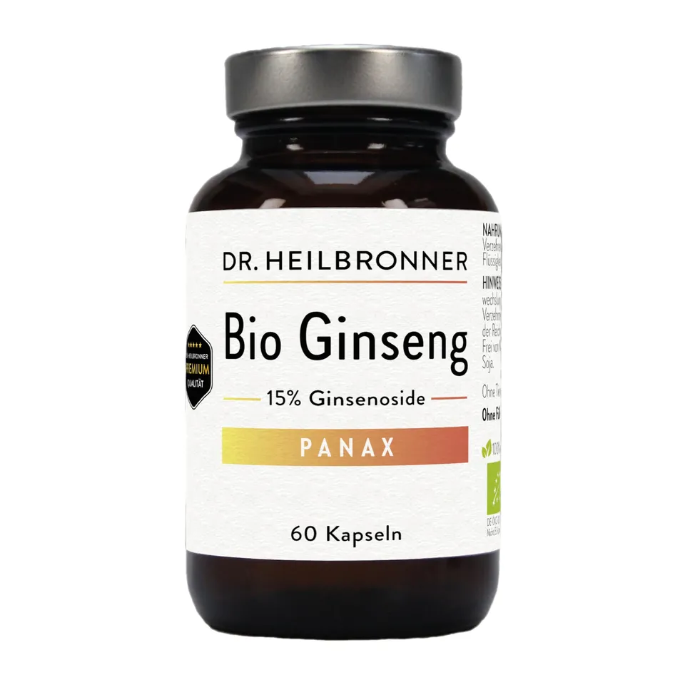 Dr. Heilbronner Vitalstoffe Bio Panax Ginseng Kapseln 60 Stk hochdosiert