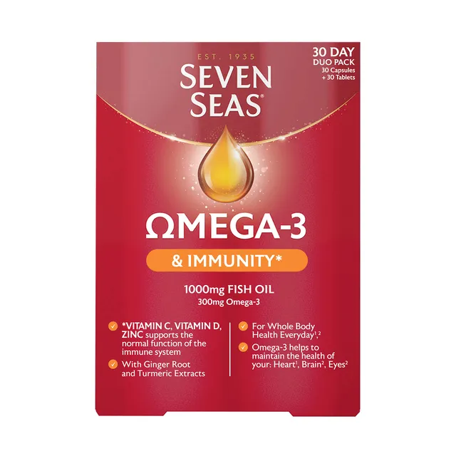 Seven Seas Omega-3 & Immunity Fischöl Kapseln 30 Tage Duopack
