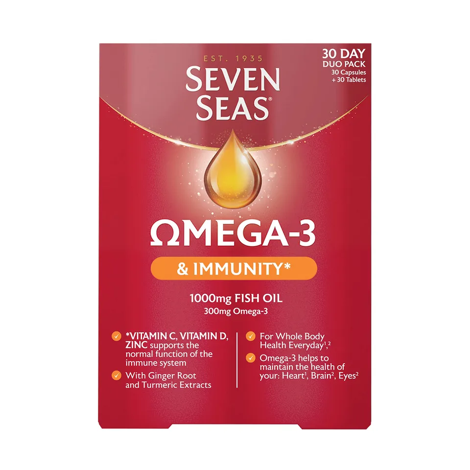 Seven Seas Omega-3 & Immunity Fischöl Kapseln 30 Tage Duopack
