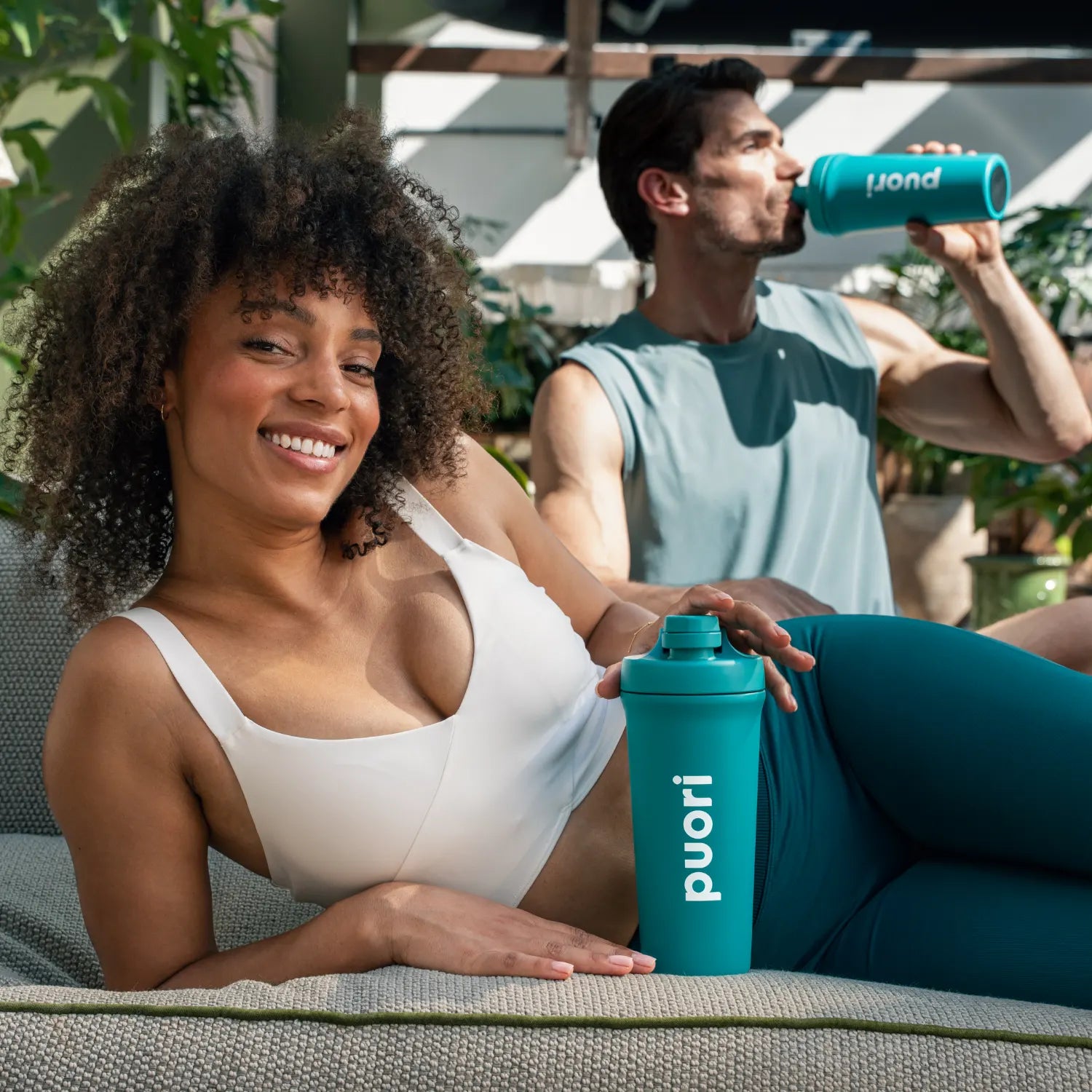 Puori Protein Powder Shaker Bottle Edelstahl 750 ml