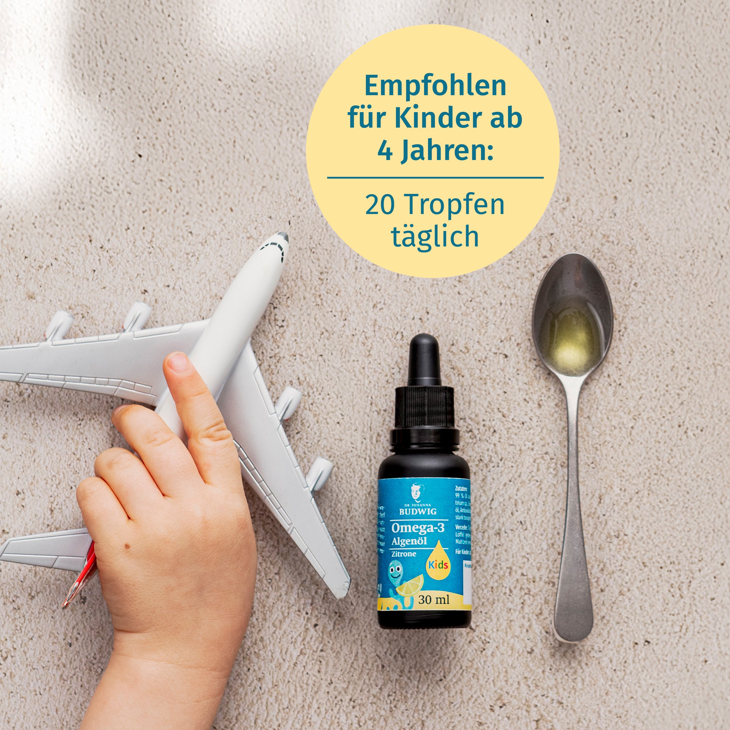 Dr. Johanna Budwig Omega-3 Algenöl Kids 30 ml DHA Zitrone