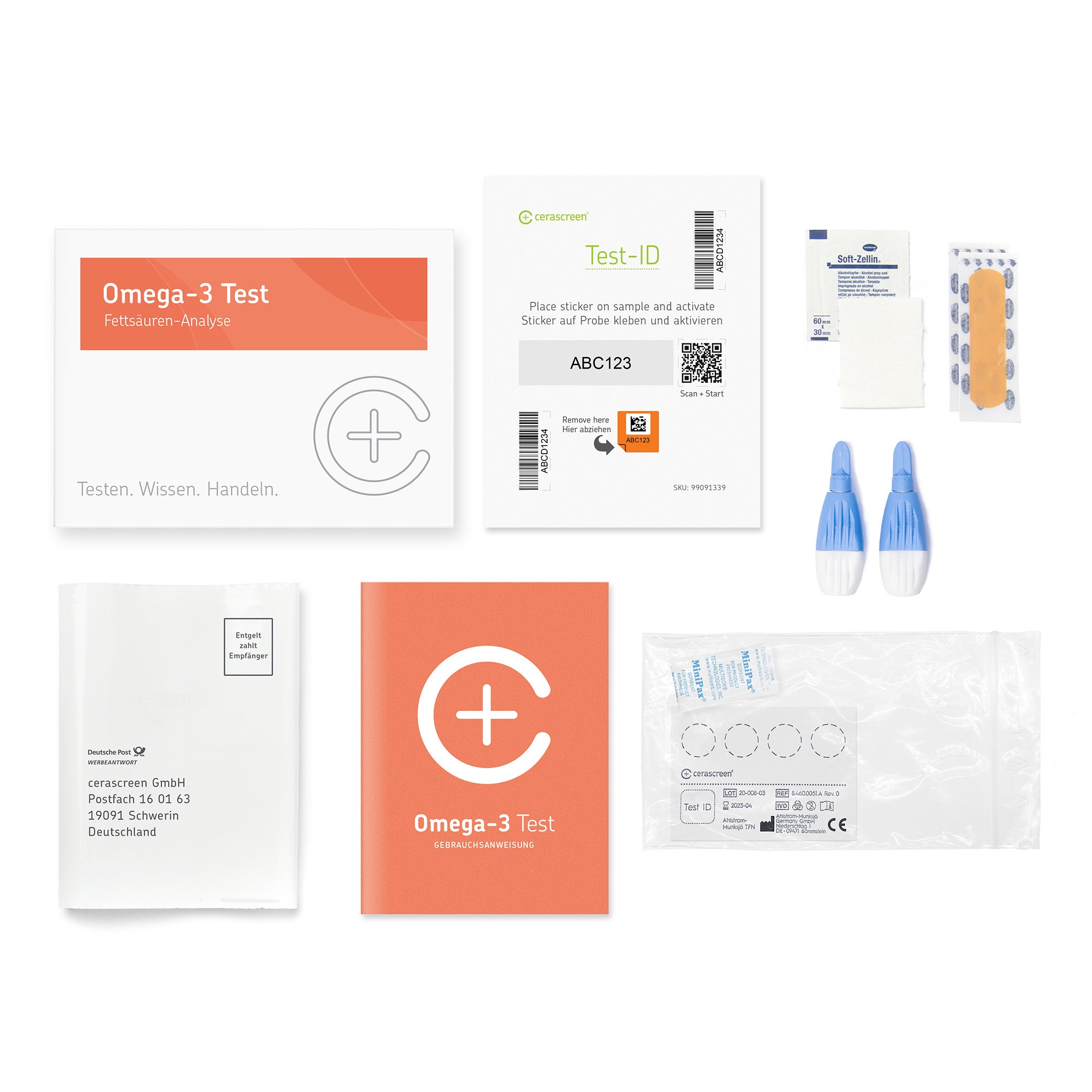 cerascreen Omega-3 Test Bluttest Einzelpackung