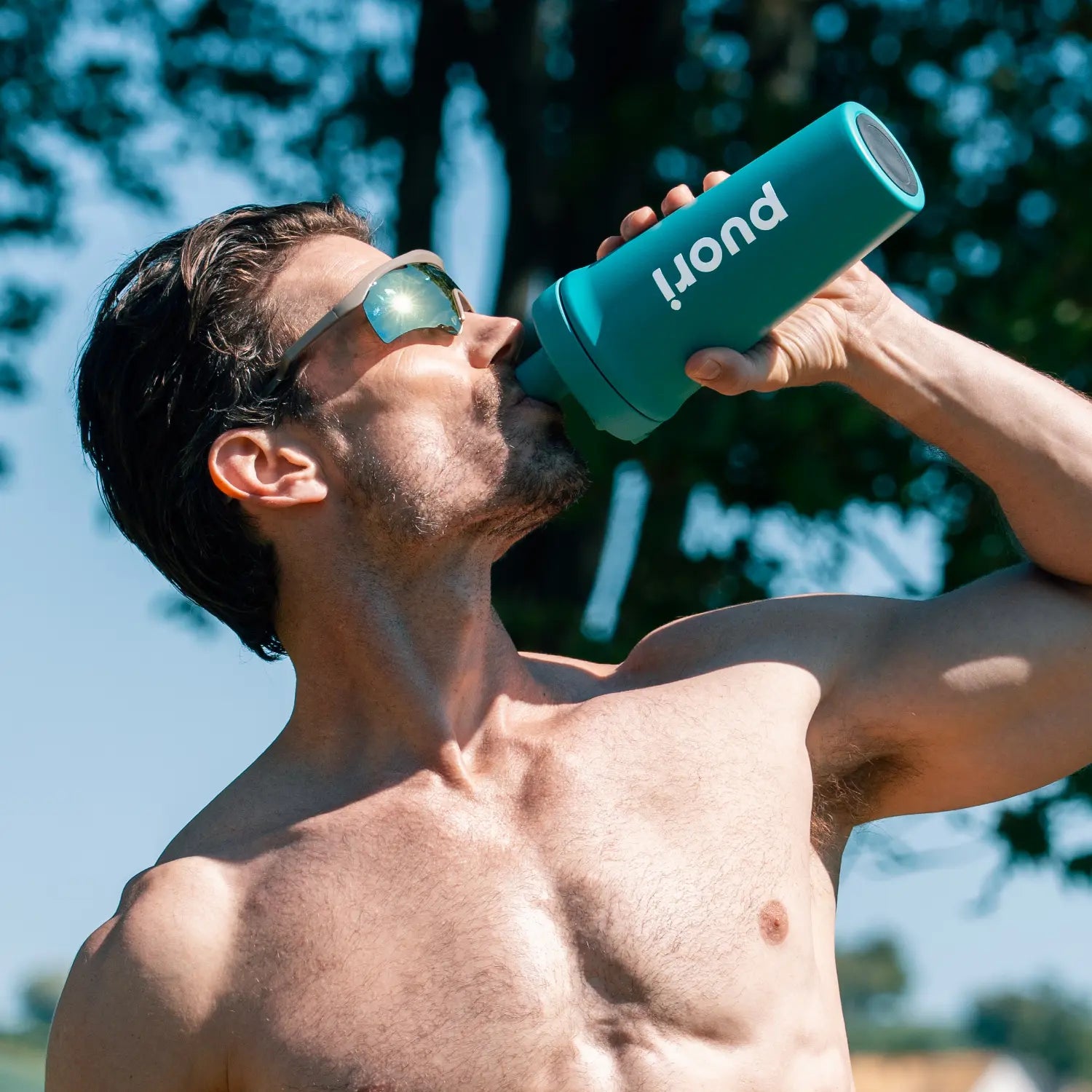 Puori Protein Powder Shaker Bottle Edelstahl 750 ml