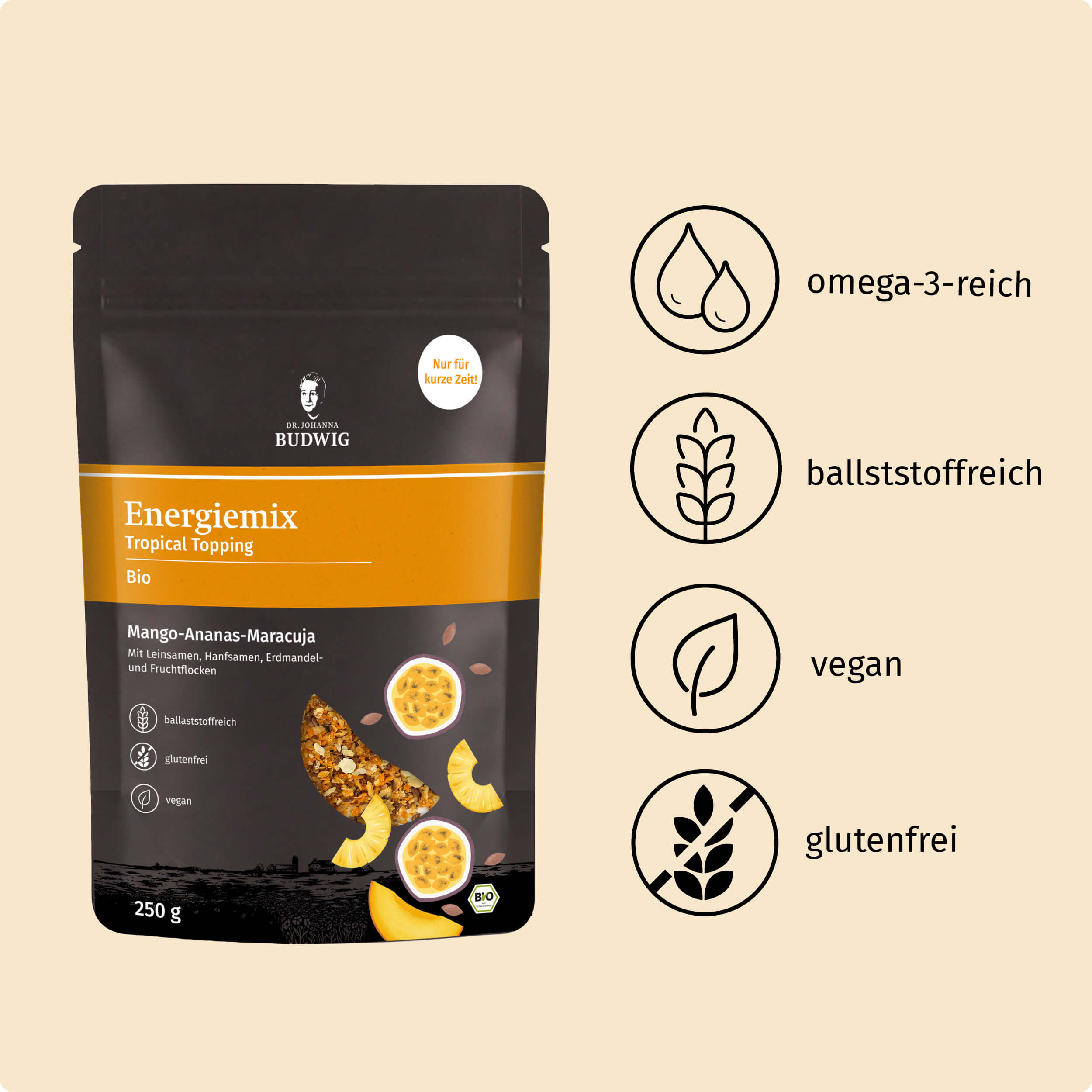 Dr. Budwig Leinsamen Energiemix Tropical 250 g bio