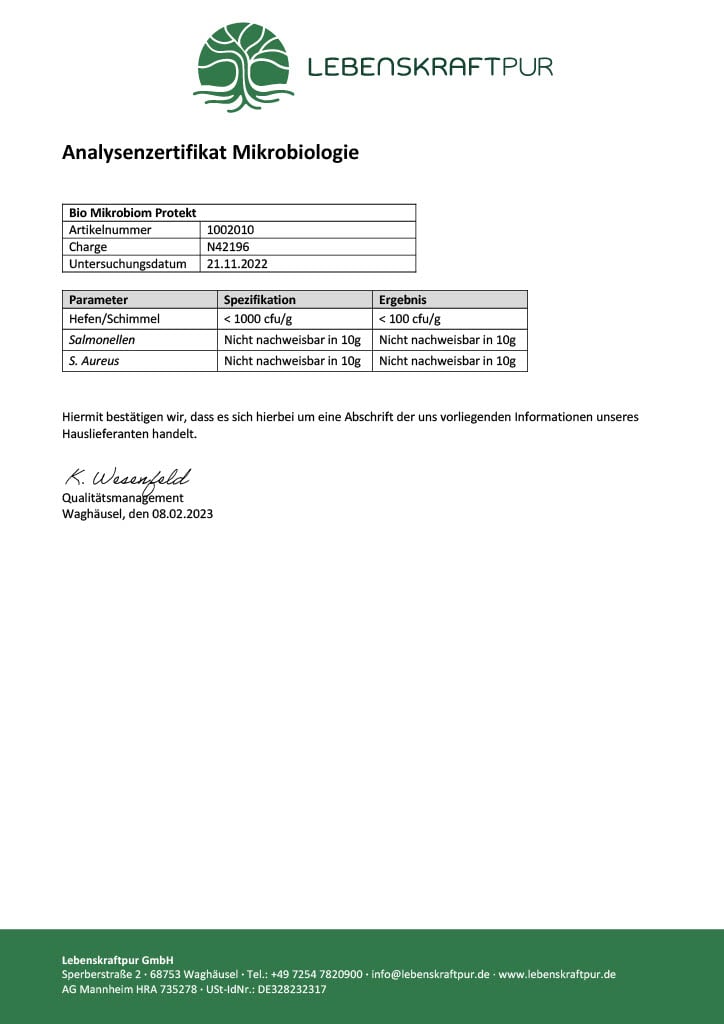 LebenskraftPur Bio Mikrobiom Protekt Kapseln Probiotika Vegan