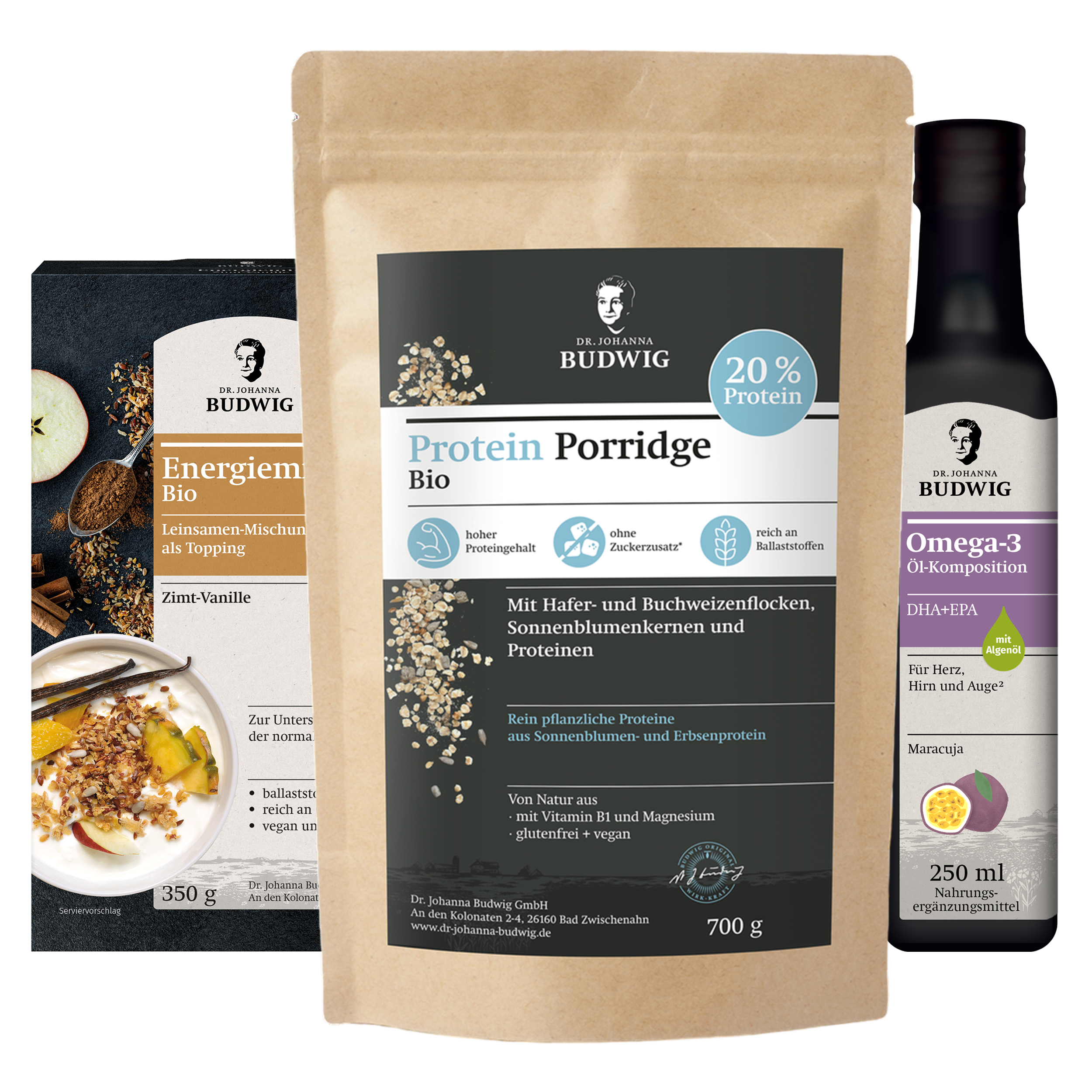 Dr. Johanna Budwig Lynns Frühstücks-Bundle Protein Porridge Maracuja