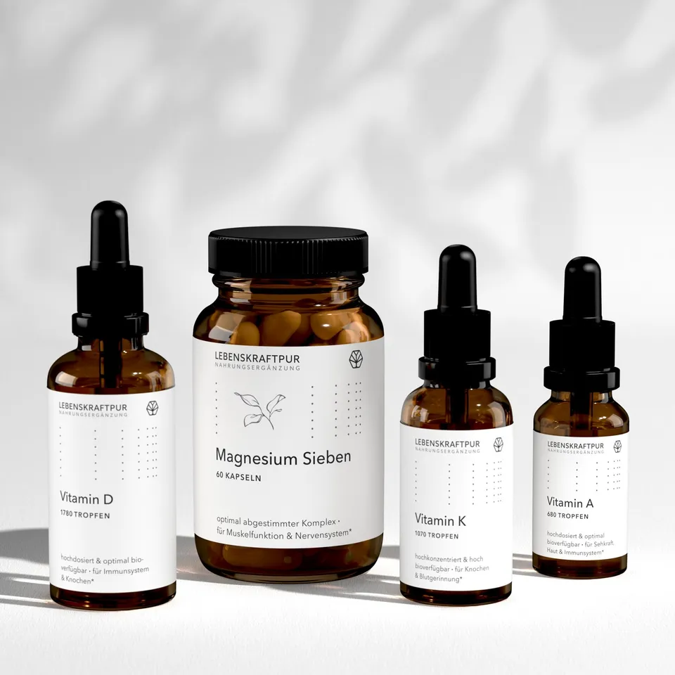 LebenskraftPur Vitamin D Box D3 K2 Set mit Magnesium
