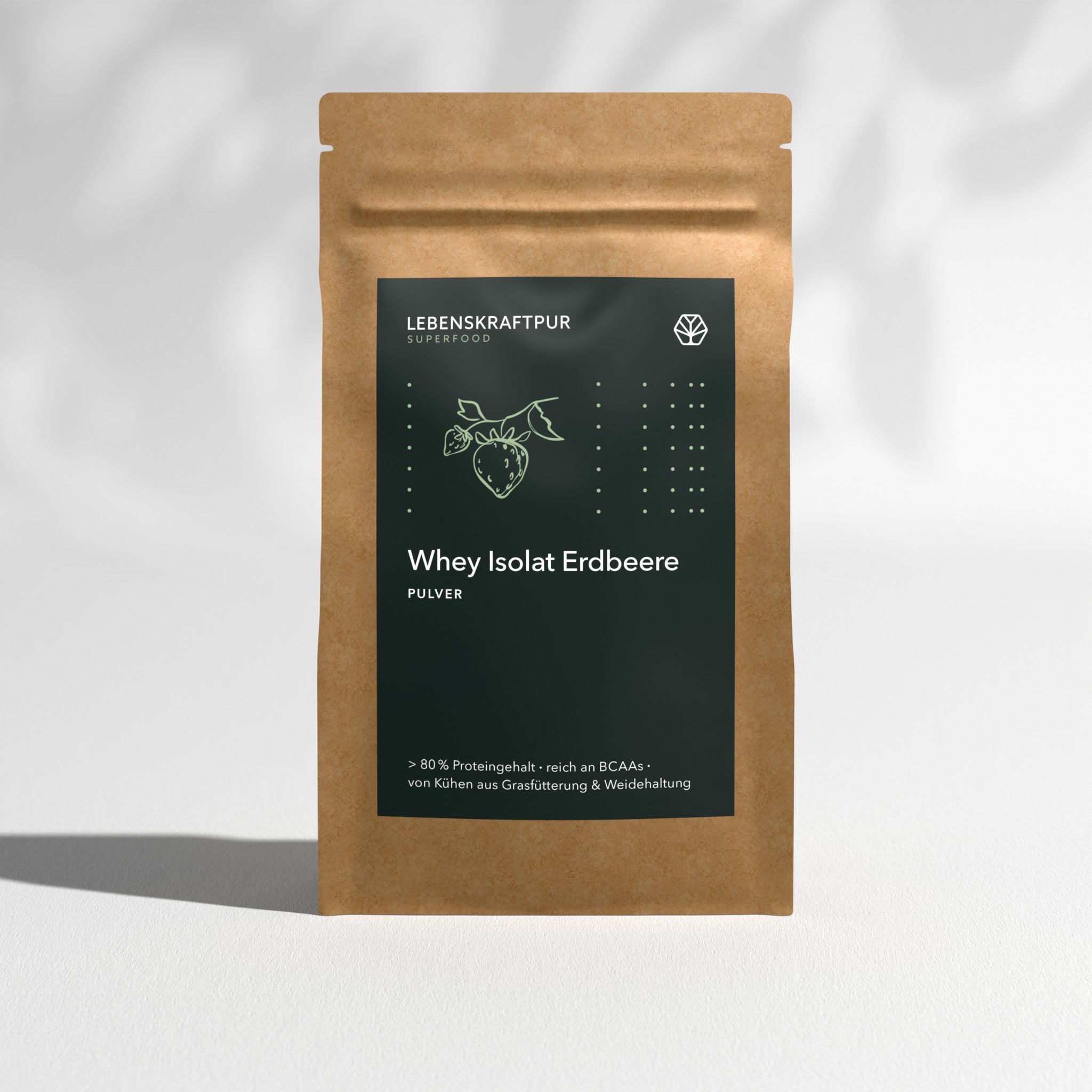 LebenskraftPur Whey Isolat Erdbeere Pulver Protein