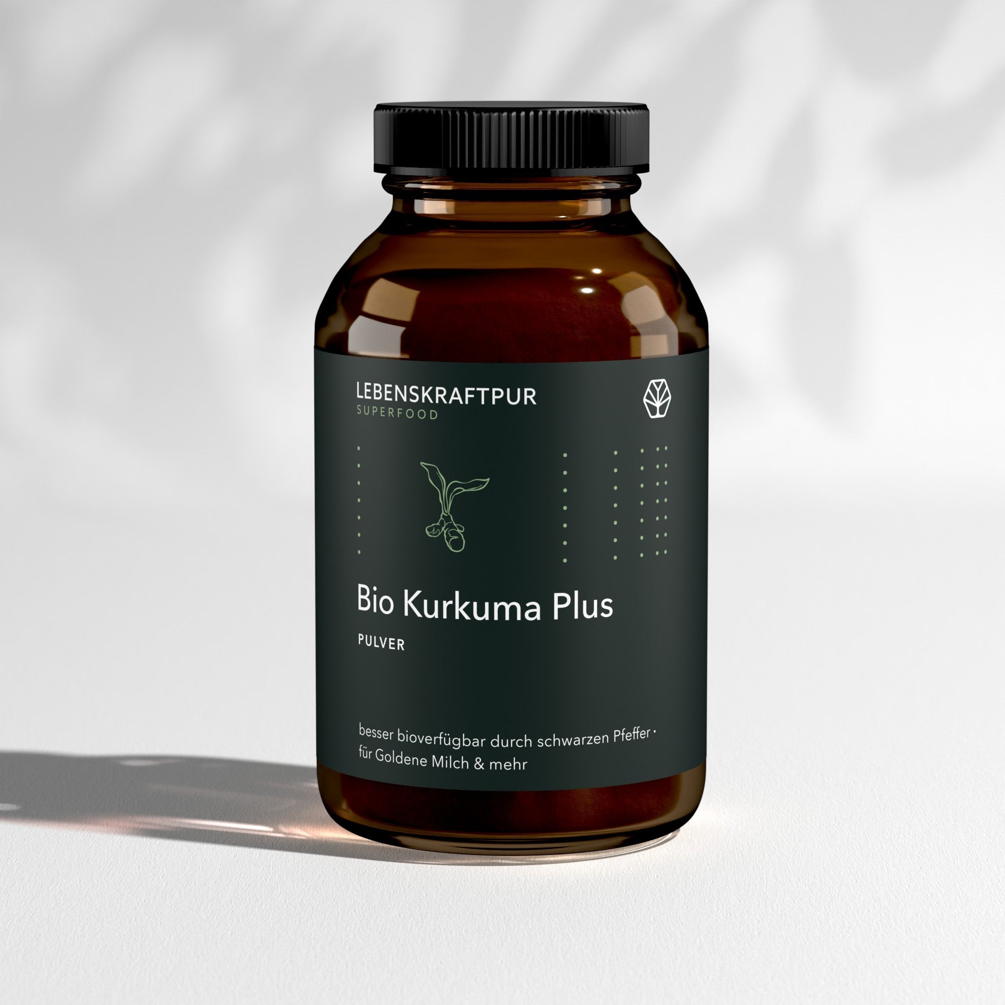 LebenskraftPur Superfood Bio Kurkuma Plus Pulver mit Pfeffer